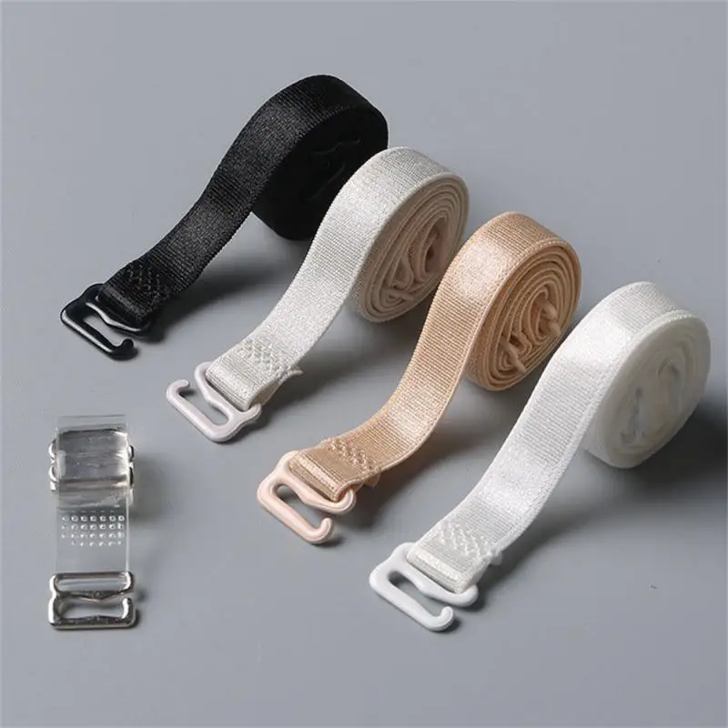 1-5Pairs Women Slip Resistant Bra Straps Clear Detachable Adjustable Shoulder Strap Brassiere Belt Buckles Underwear Accessories