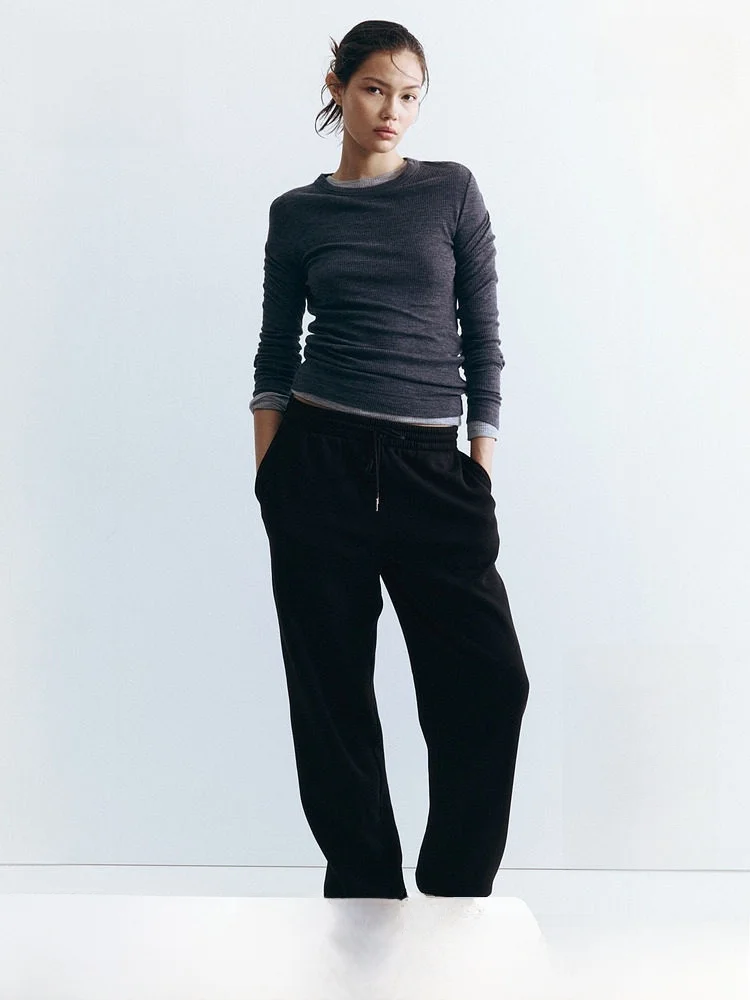 

Модные повседневные длинные брюки свободного кроя H&M, женские спортивные штаны для бега и фитнеса, прямые брюки для активного отдыха, весна