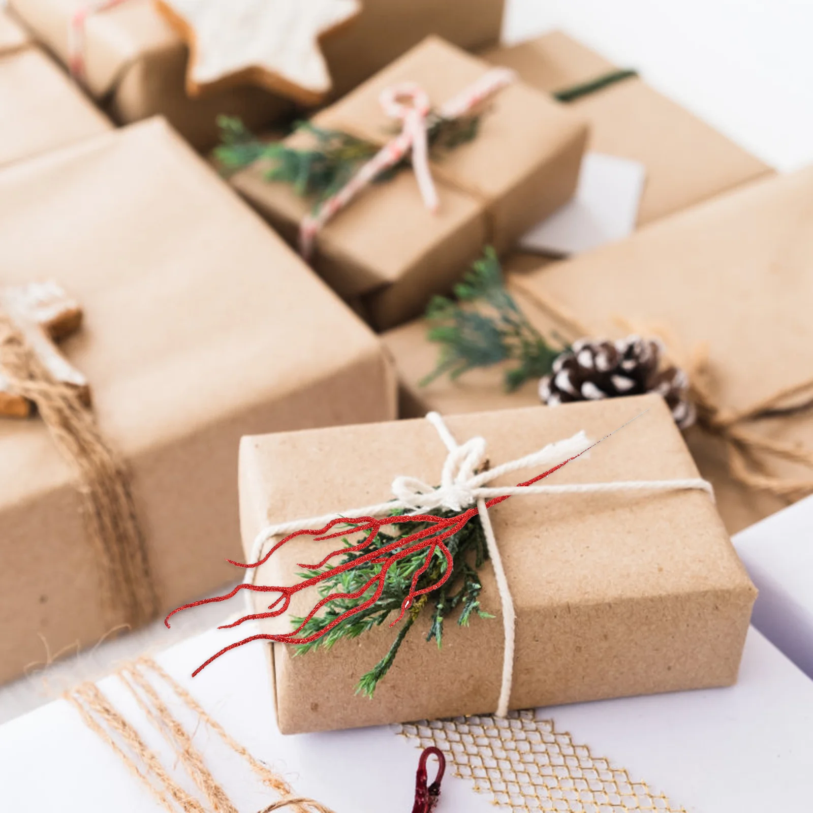 

10Pcs Glitter Leaf Christmas Ornament Exquisite Workmanship Bright Colors Easy Carry Delicate Elegant DIY Craft Accessory