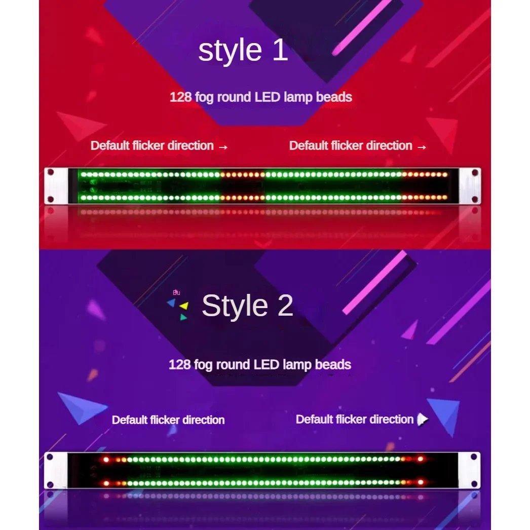 Cabinet Stereo 128 Voice Controlled Music Level Indicator LED Audio Spectrum Display Electronic UV Meter