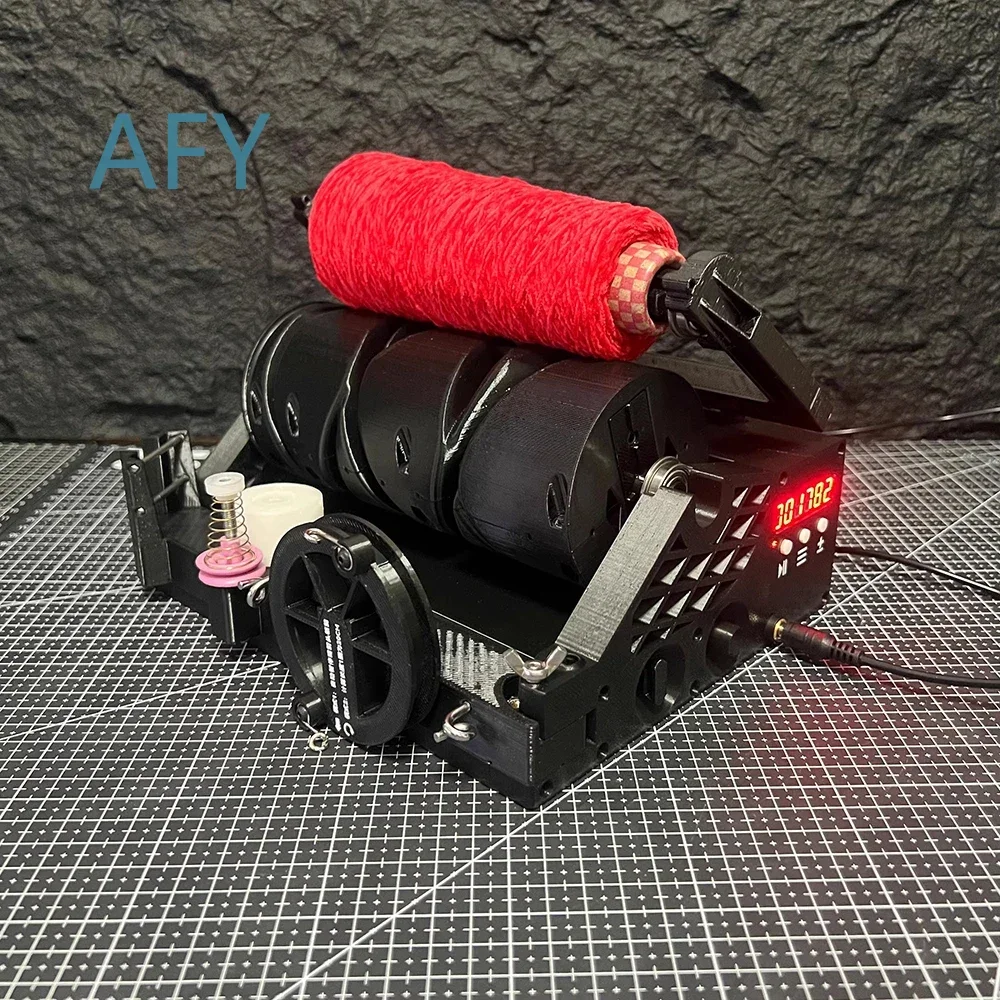 Portable Mini Yarn Winder with Length Calculator Weight Detection Desktop Electric Rewinder for Precision Winding Knitting