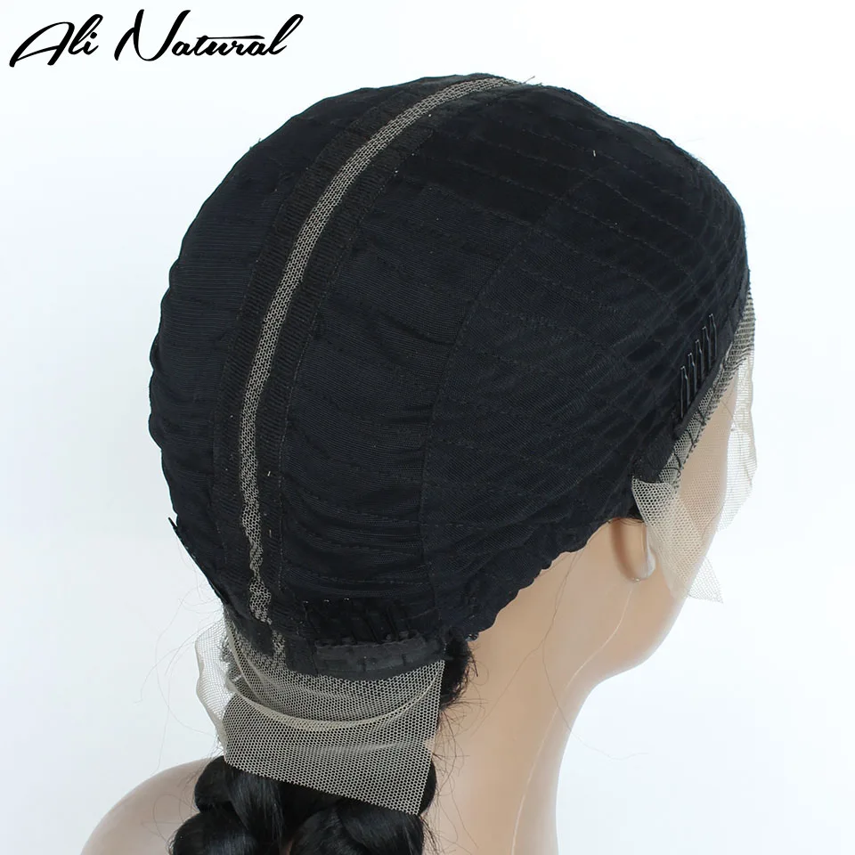 Synthetic Lace Wig Long Braided Wigs Lace Wig With 2 Braids For Black Women African Box Cornrow Braids Wigs