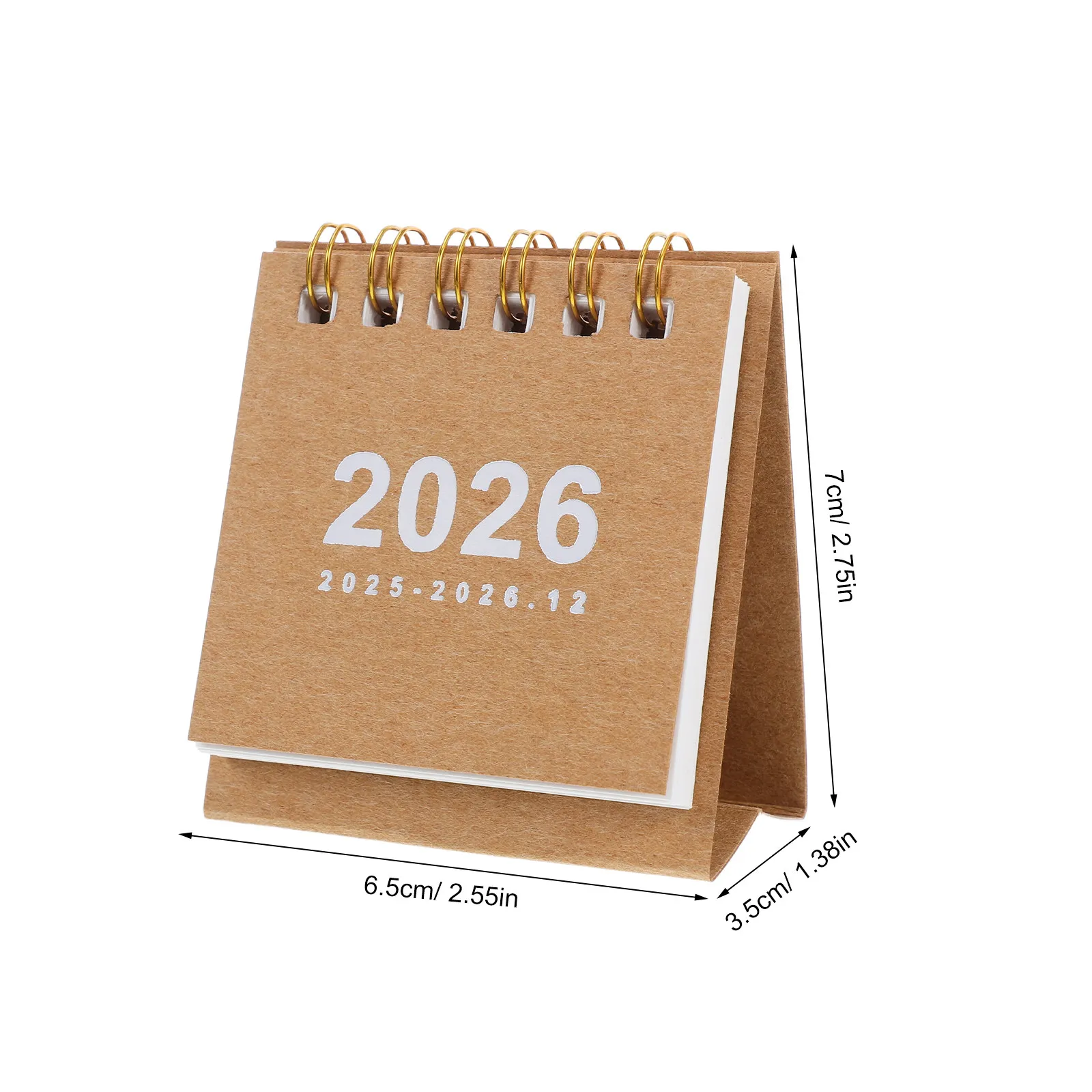 2026 Small Desk Calendar Mini Standing Block Calendar Tear Off Daily Planner Minimalist Design for Office Home School Task