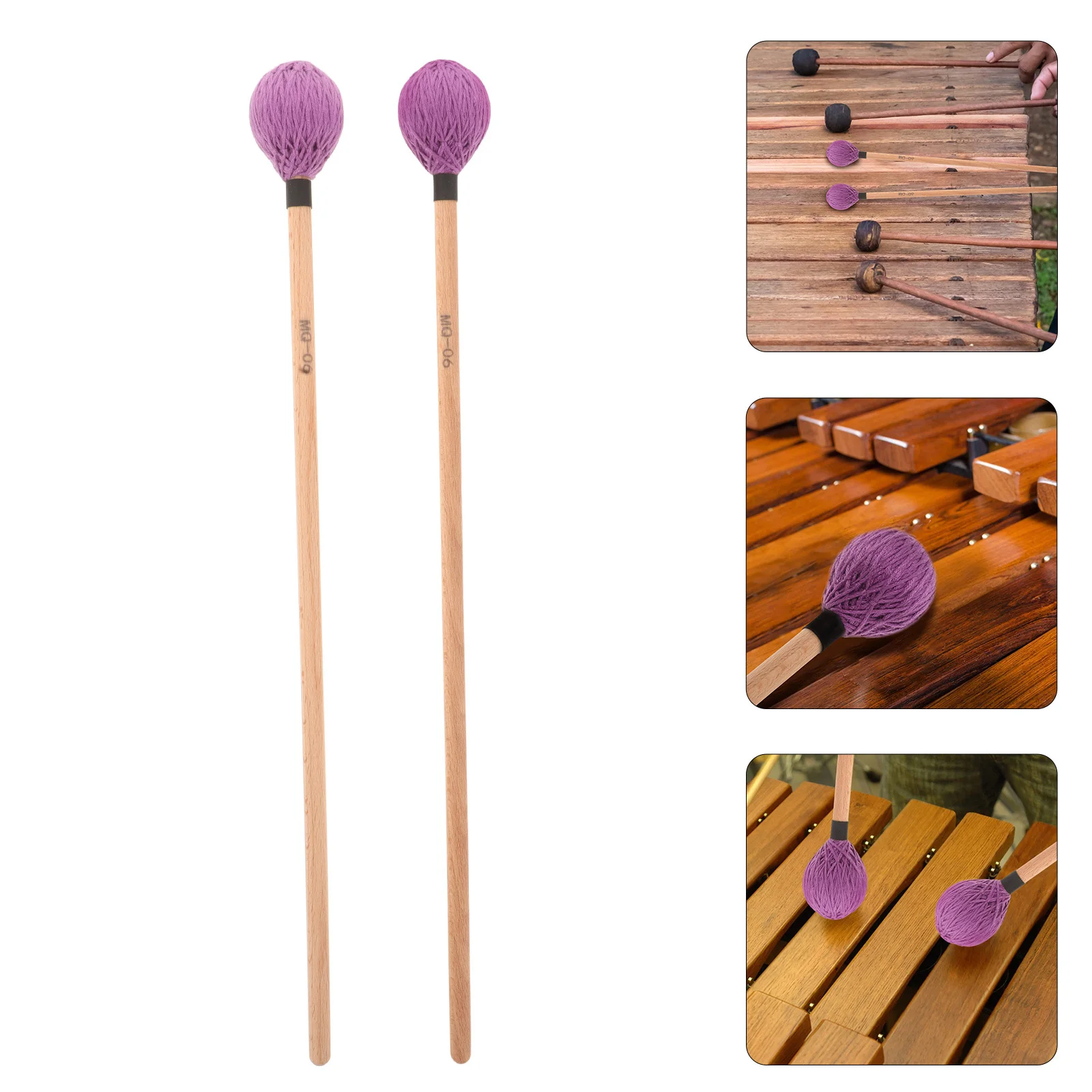 

1Pair Drumsticks Tongue Drum Mallets Polished Smooth Surface Lightweight Percussion Sticks Musical Drumstick for Students