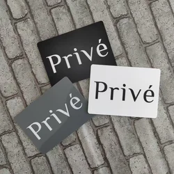 HD Private Customized Gray Black Acrylic House Number Sign Plate Indoor Outdoor Prive Villa Office Hotel Name Directions Plaque