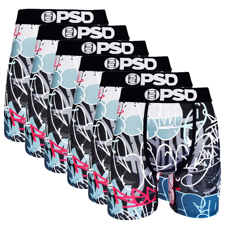 6 stuks heren boxershorts S-XXL, geurbestendige elastische taille, slim fit sneldrogend polyester ondergoed, 6 stuks