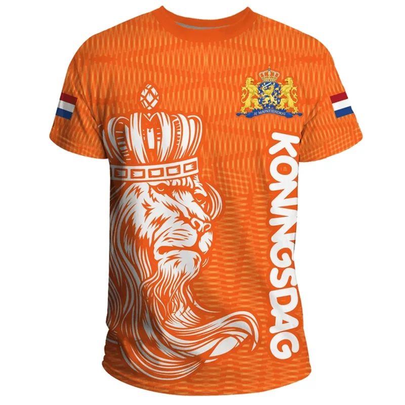 New Design Netherlands Flag T-shirt For Men 3d Printed Dutch T Shirt Classic Short Sleeve Oversized Sports Tops Tee Shirts