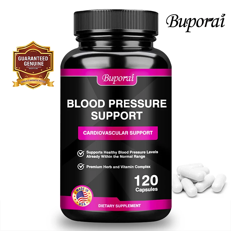 

Blood Pressure Support - Helps Maintain Normal Heart Health, Healthy Blood Circulation, and Stable Blood Pressure