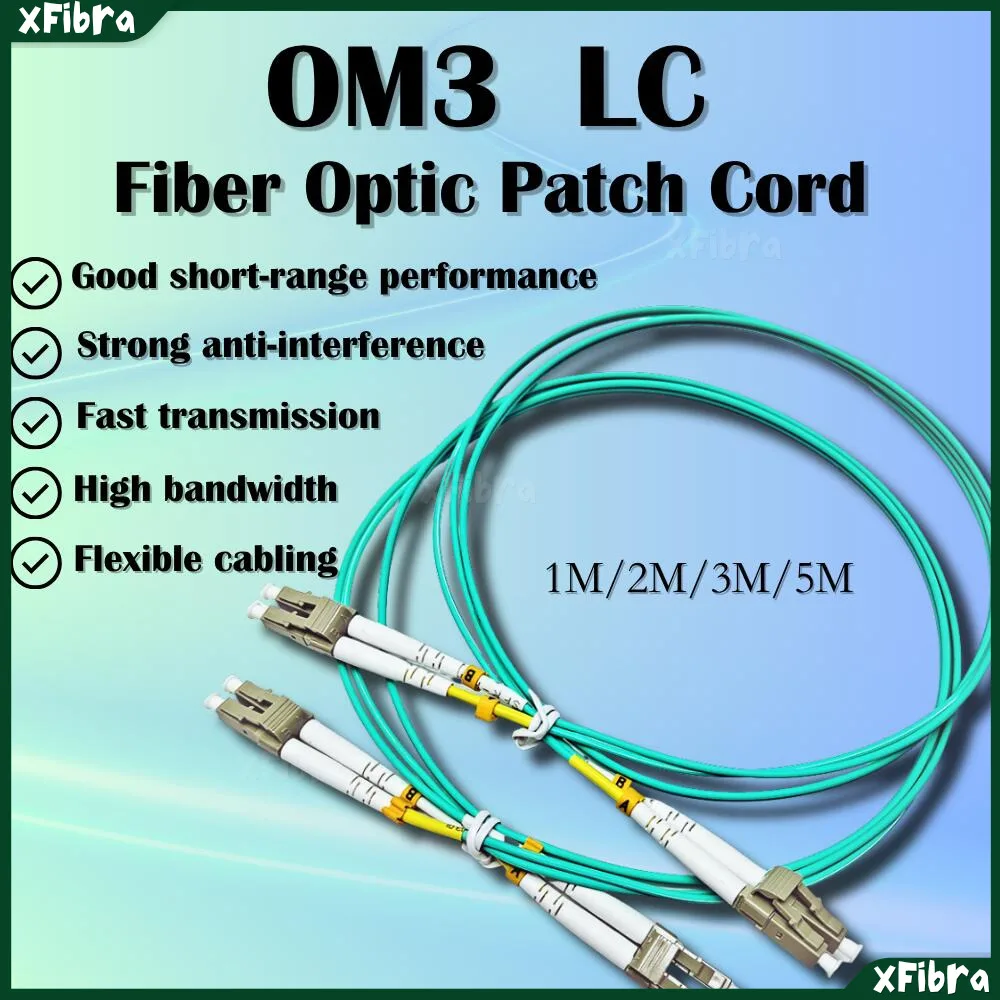 OM3 LC/UPC-LC/UPC Multimode Fiber Patch Cable LC Fiber Optic Patch Cord Optical Fiber Cable