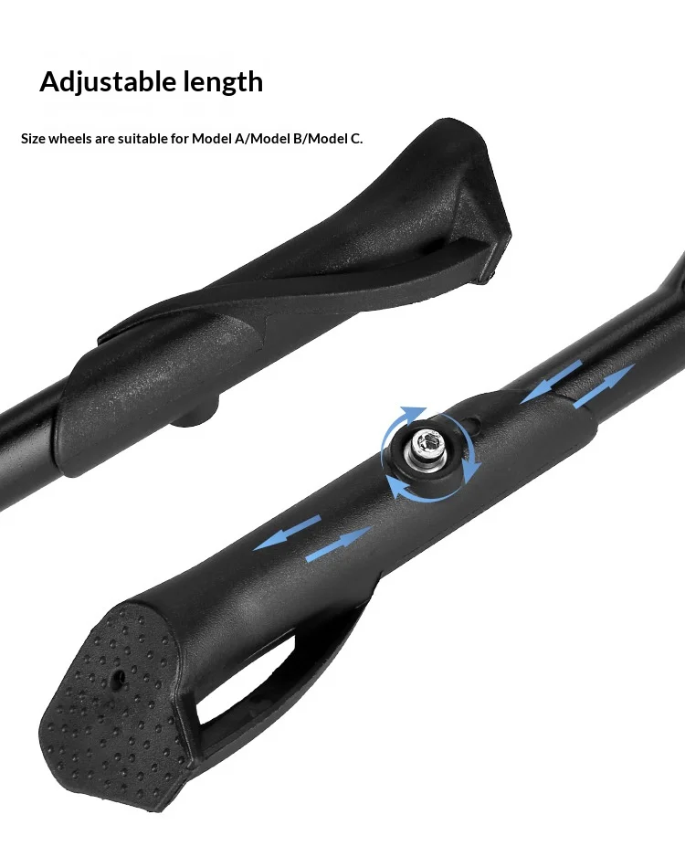 Verstellbarer Fahrradständer aus Aluminiumlegierung, hinten montierter Fahrrad-Seitenständer für MTB, Mountainbike, Rennrad, Fahrradzubehör – Detail 5