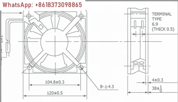 DP300A 3123XSL 380V 0,06A 12038 Caixa de alumínio AC, ventilador de resfriamento