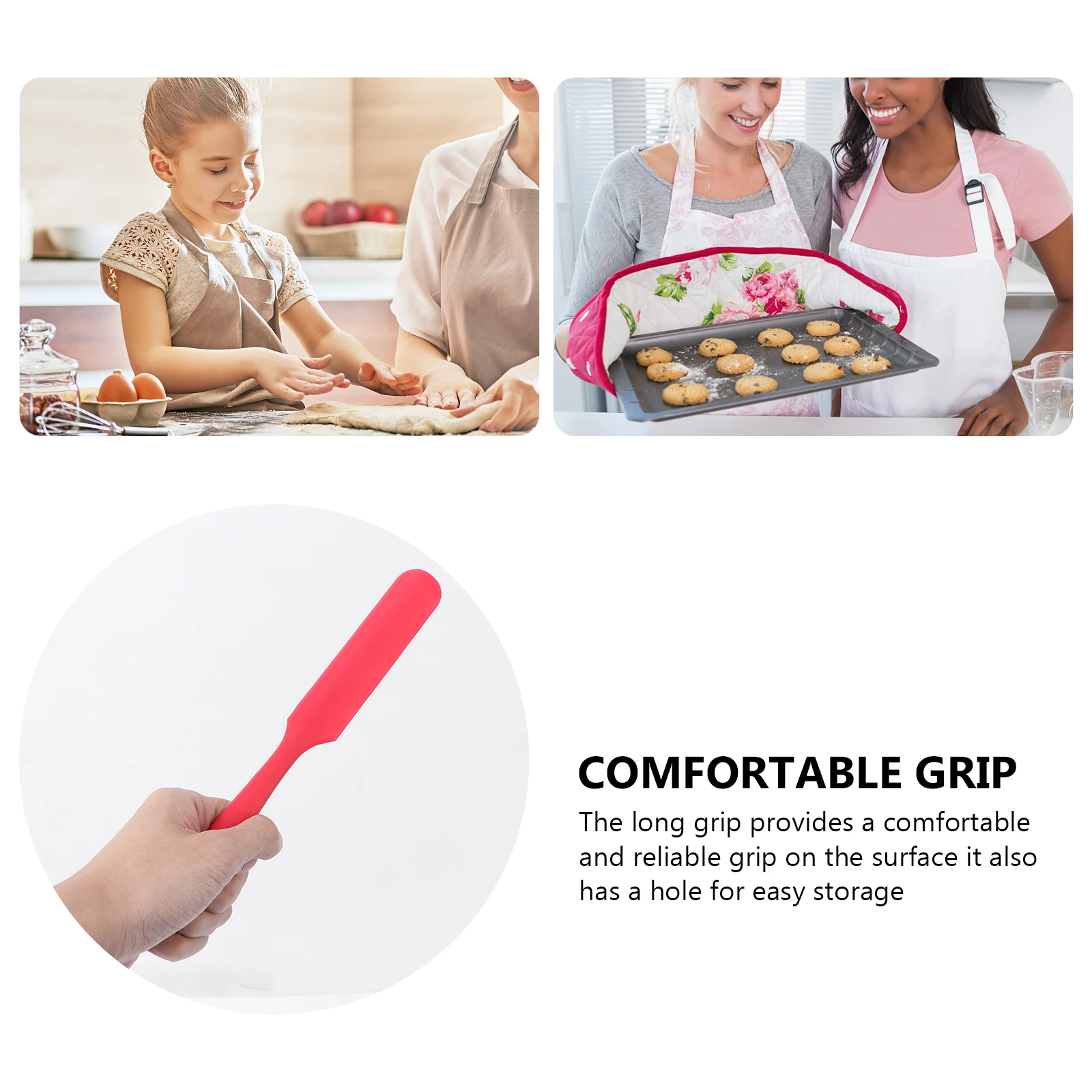 

2 pcs Silicone Spatula Heat Resistant Baking Tools Kitchen Utensils Non Stick Safe Oven Microwave Dishwasher Freezer
