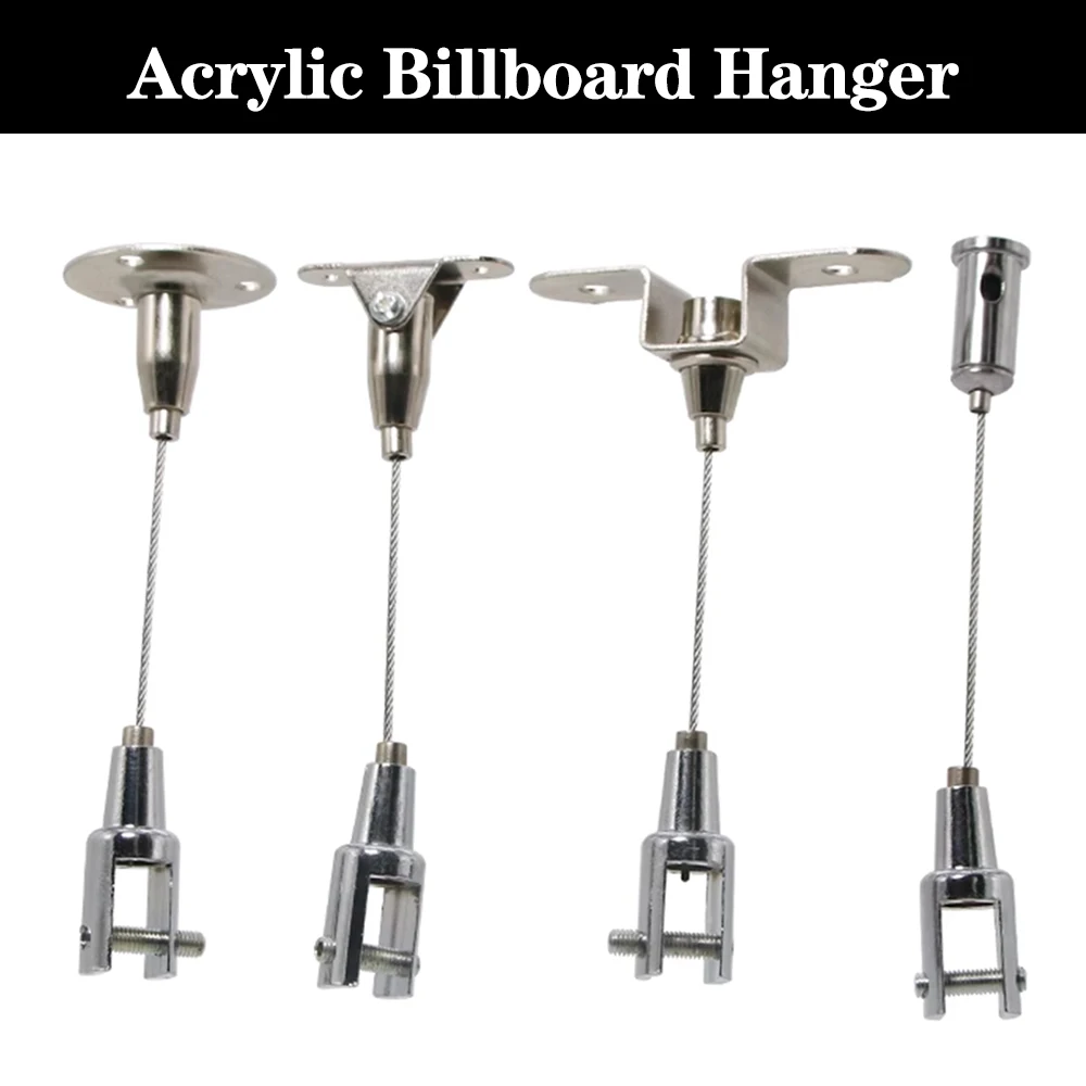 4PCS Versatile Picture Hanger Suspension System for Art Projects,DIY Billboard Mounting Clip Ceiling Fixed Hanger