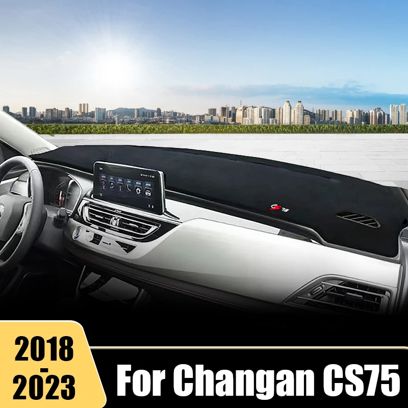 

For Changan CS75 2018 2019 2020 2021 2022 2023 Car Dashboard Cover Avoid Light Mat Non-Slip Pads Instrument Carpets Accessories