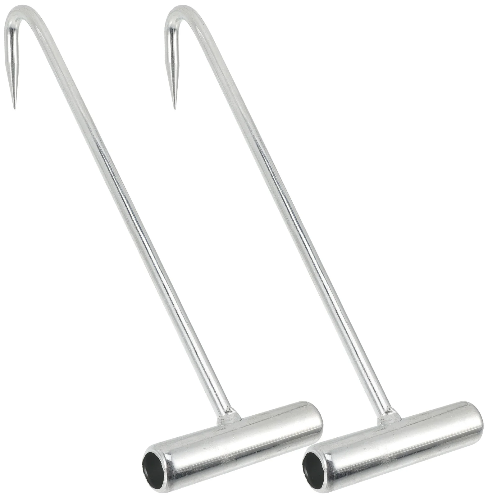 2 Pcs Hand Hook Manhole Cover Lifting Hanger Seals Lifters Iron Roller Shutter Door Hooks for Hanging