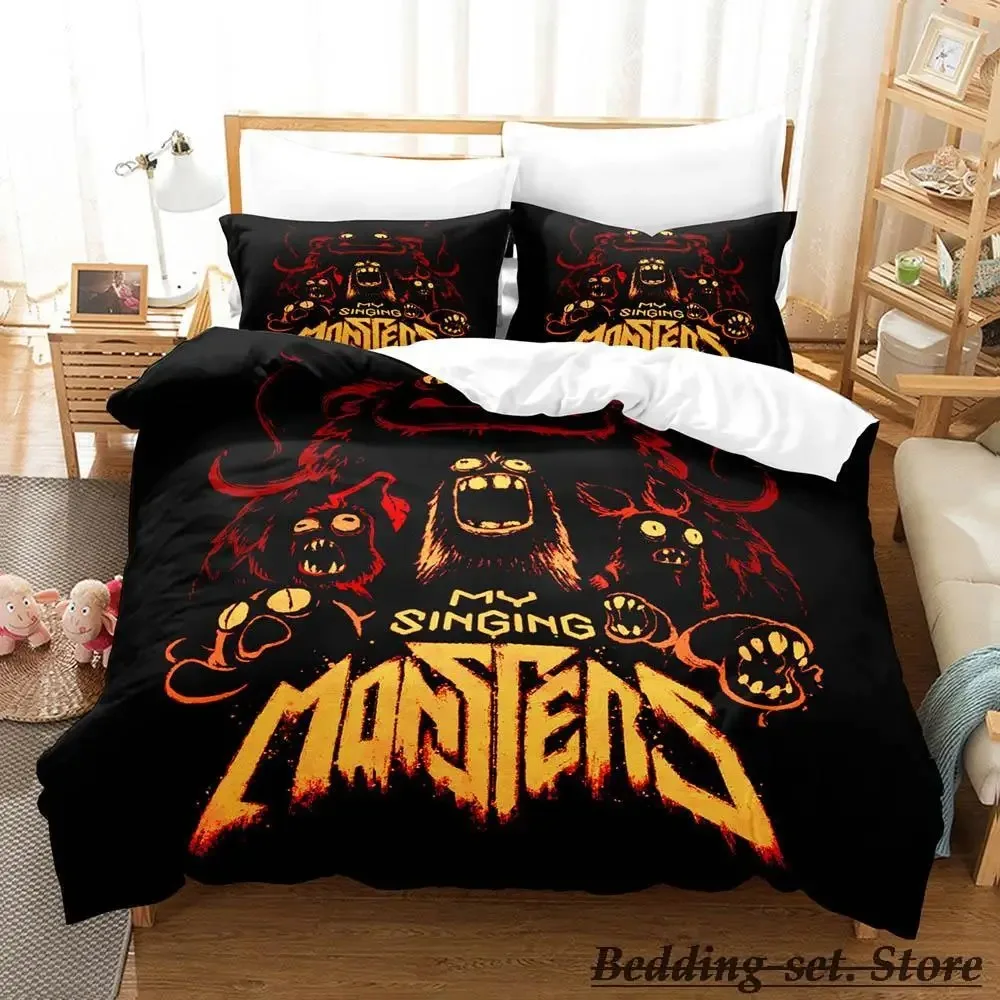 

New My Singing Monsters Bedding Set Single Twin Full Queen King Size Bed Set Adult Kid Bedroom Duvetcover Sets Anime