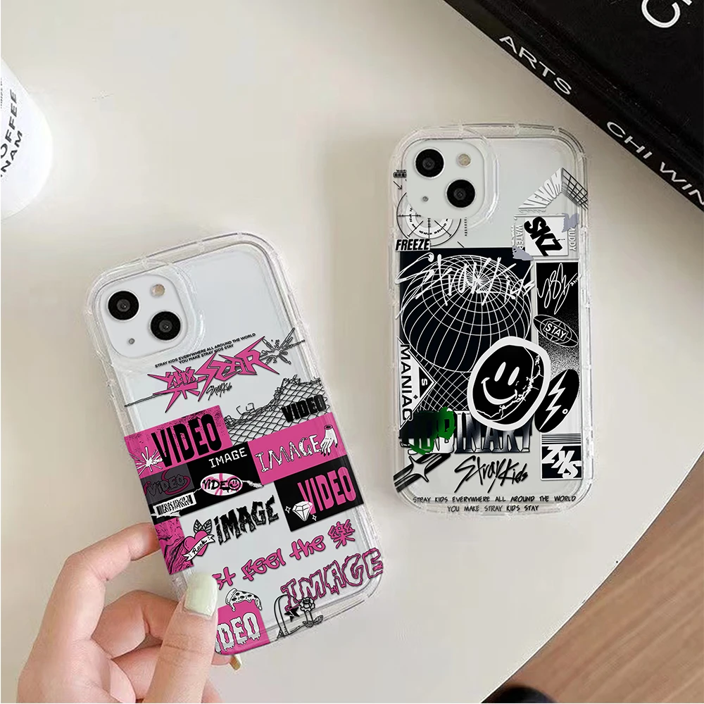 Rock Star Phone Case for iPhone 16 15 14 13 12 11 Pro Max 7 8 Plus X XSMax Airbag Anti Fall S-Stray K-Kids Max ident Clear Cover