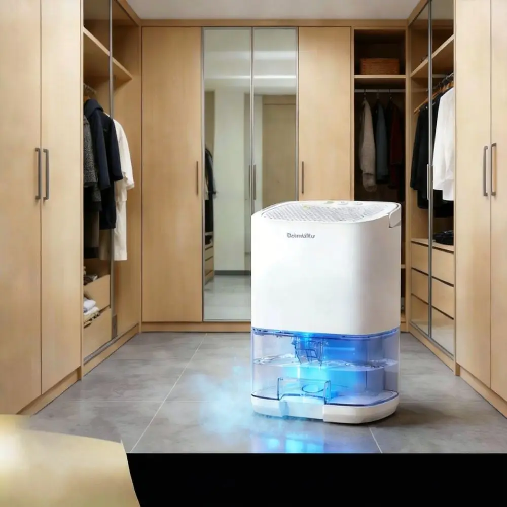 Compact Air Dehumidifier Quiet Moisture Absorber For Closet Bedroom Bathroom Portable Dryer Household Humidity Control System