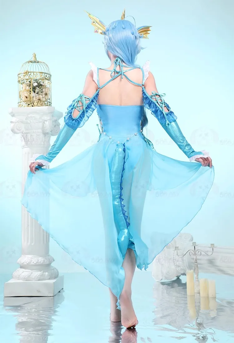 Anime Vaporeon Cosplay Kostuum Sexy Bodysuit-Staartpak Uit Één Stuk Badpak Halloween Carnaval Feestkleding