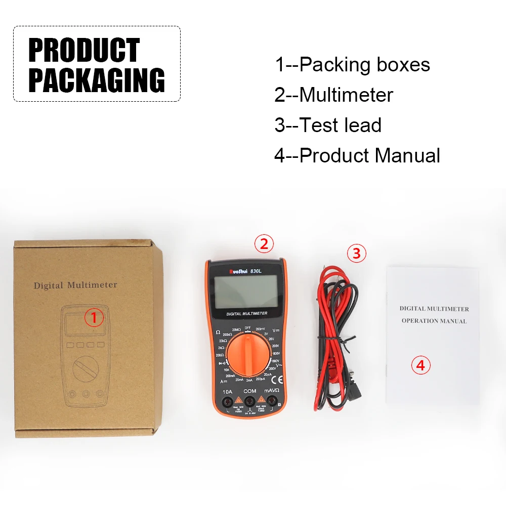 

VICTOR Professional Digital Multimeter 600V DC/AC Voltage Current Resistance Tester 2000 Counts Voltmeter Ammeter Multime Tester