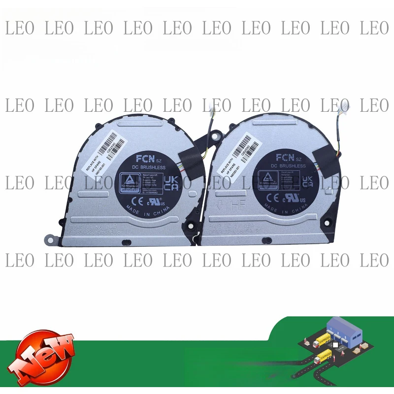 SS Laptop CPU Fan for HP Plus 14-EW 14-EY TPN-W160 TPN-W159 N60263-001 N60150-001