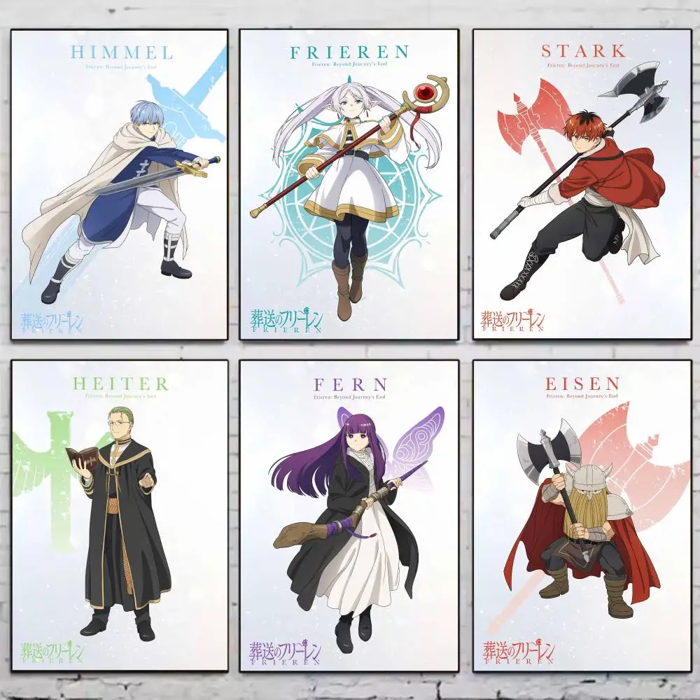 Manga Elf Fantasy F-Frieren Poster Wall Art Print Poster Waterproof Home Decor for Dorm Room Apartment Office Bedroom Gift