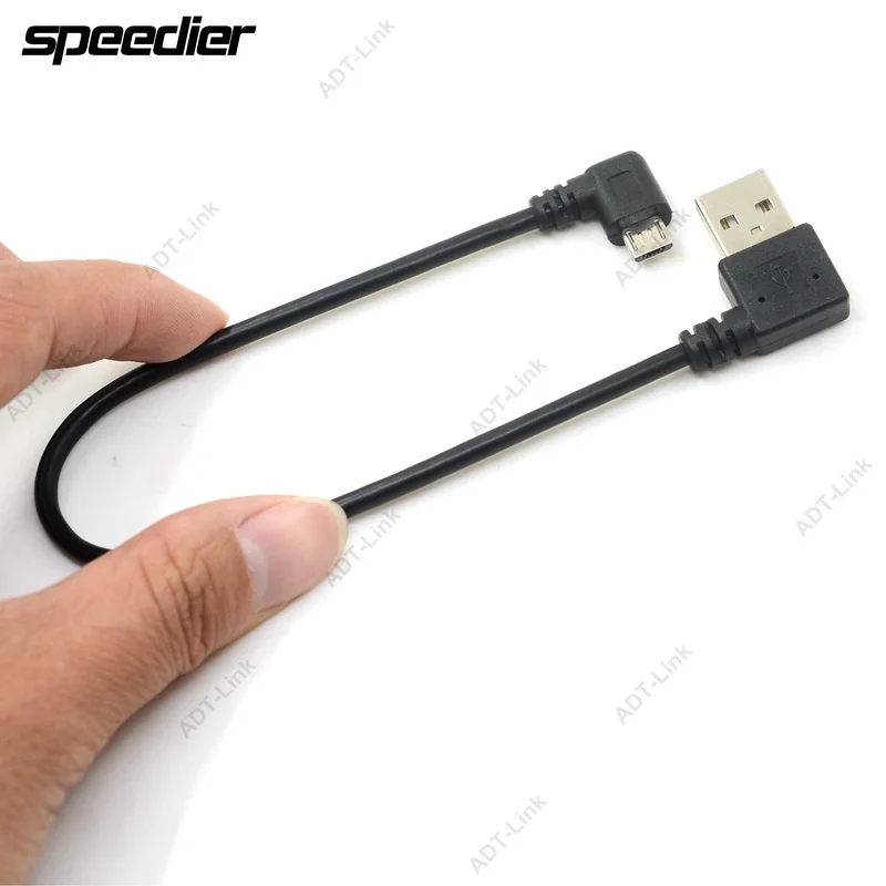 25CM short 90 Degree Left Right Angled USB 2.0 A male to Micro USB B Male Cable Right Left Angle Data Sync and Charge Extender