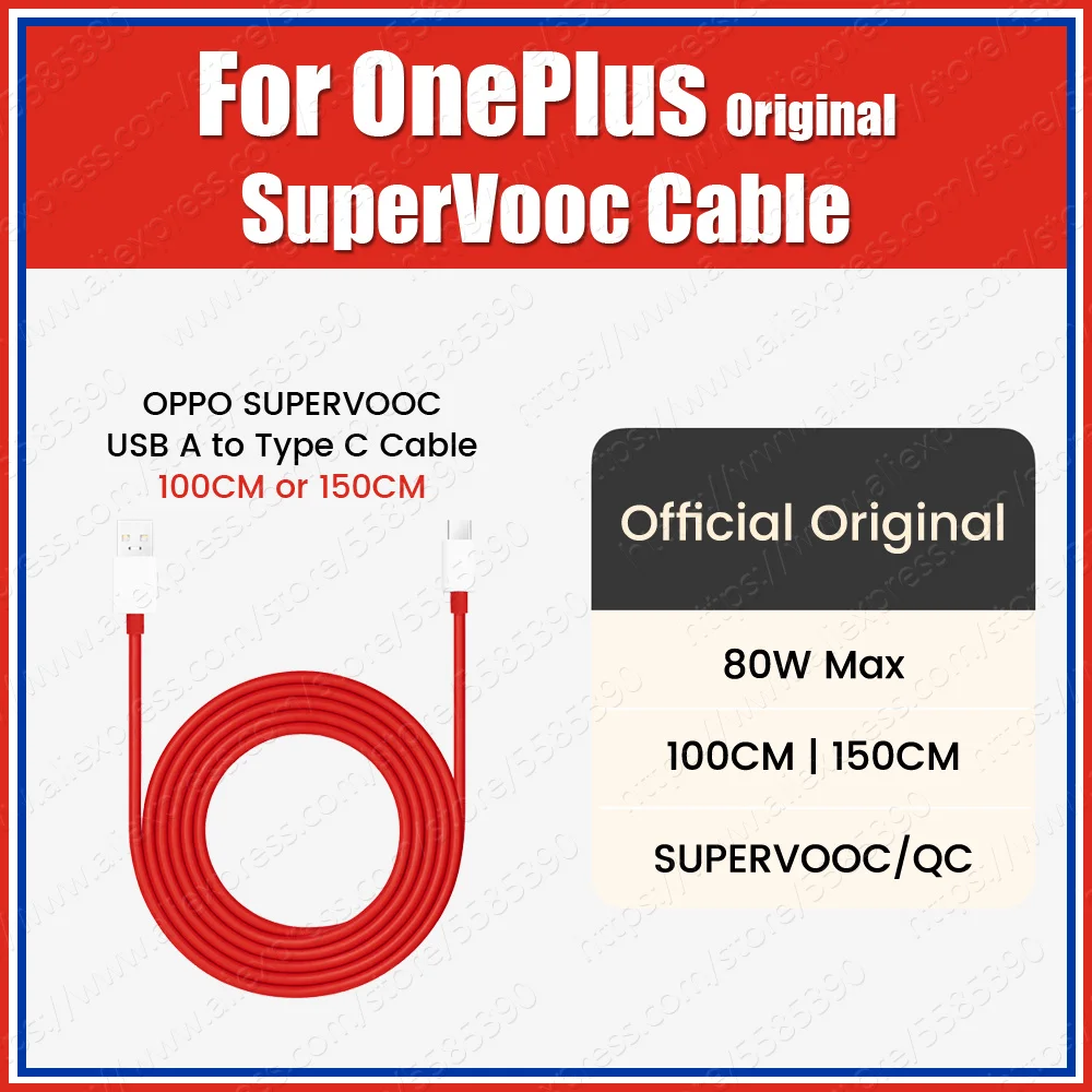 Original USB Type C Cable for OnePlus Mobile Phone,OnePlus 15R,13T,10 Pro,Ace5,13R,Nord 2T,Ace 2V,9 Pro,9RT,8T, 8 Pro,150cm 80W