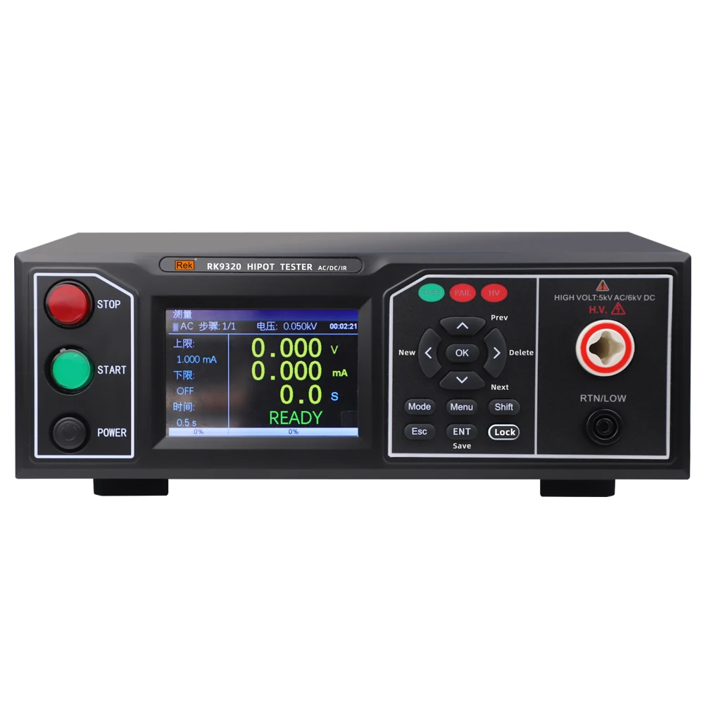 

RK9320 Voltage Withstand Tester Power 100VA Voltage Withstand AC5KV DC6KV Programmable AC/DC Insulation Voltage Withstand Test