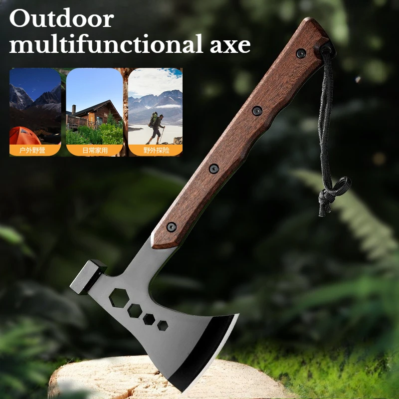 Multi Functional Outdoor Tactical Axe Tent Ground Nail Outdoor Camping Hammer Survival Tool