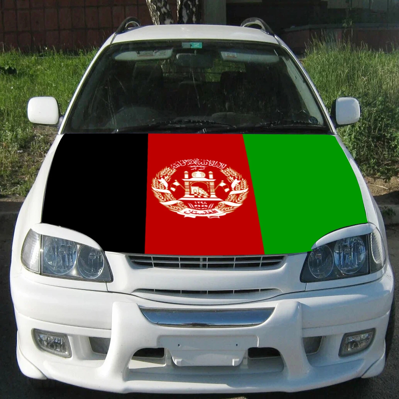 Afghanistan Car Hood cover Flag Universal Size Elastic Polyester 120x150cm for Car Decor