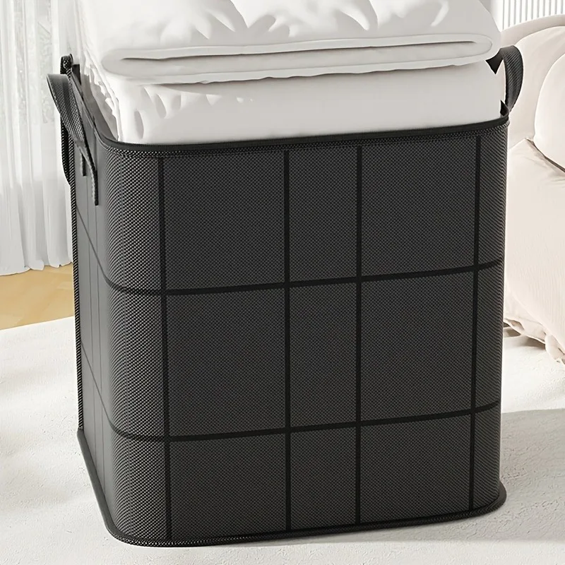 Foldable Wardrobe Storage Bag Large Capacity Home Double Zipper With Handles For Clothes Quilts Moving Travel Under Bed Storage