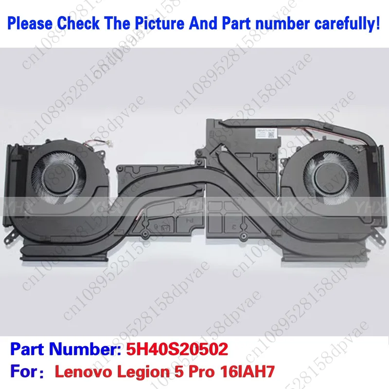 

GYX New For Lenovo Legion 5 Pro 16IAH7 COOLING FAN HEATSINK 5H40S20502