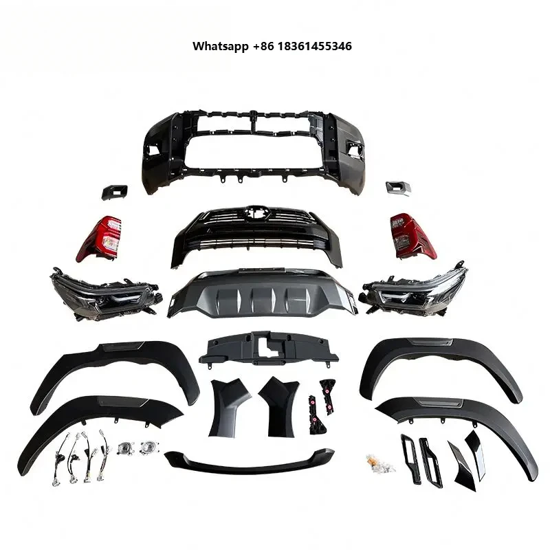 

For 2016 HILUX REVO Car Body Kit Exterior Accessories Upgrd to 2021 ROCCO Body Kits Auto Parts