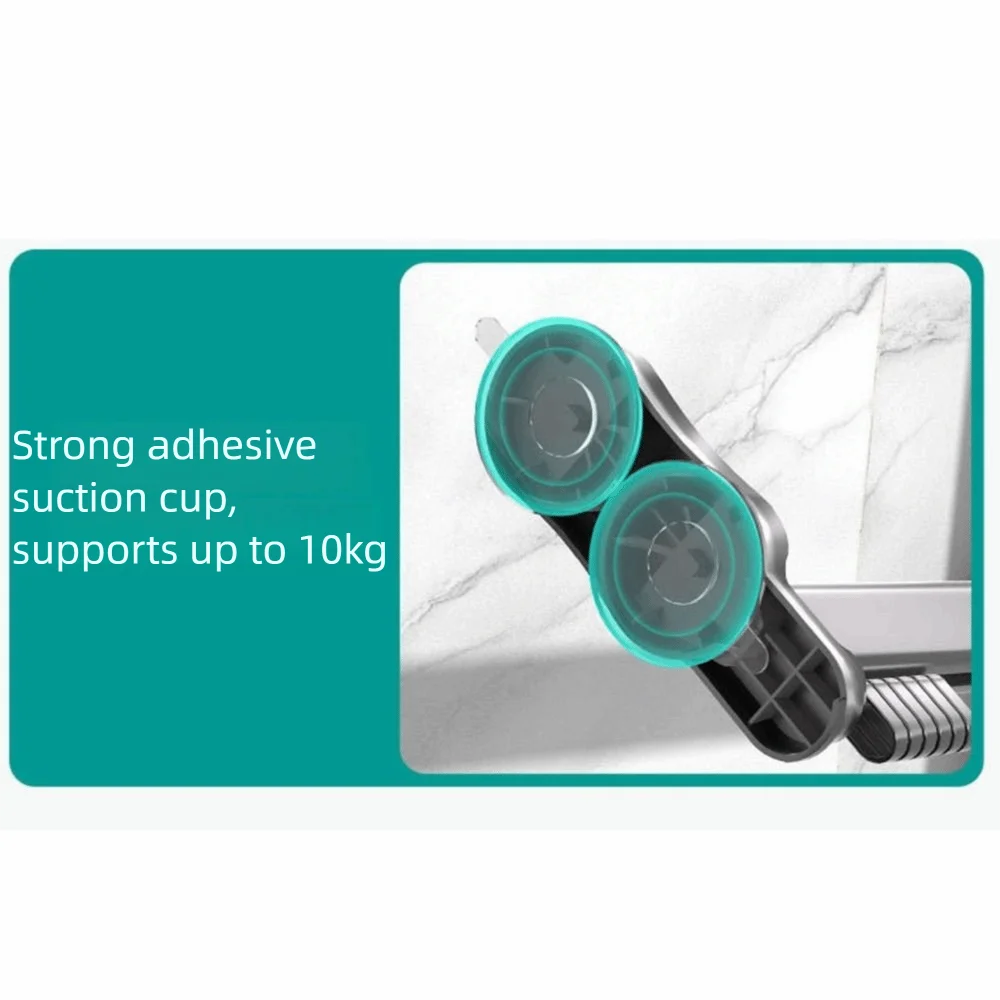 Klappbarer Kleiderständer aus Aluminiumlegierung zur Wandmontage, winddichter Wäscheständer mit Saugnapf, großes Fassungsvermögen