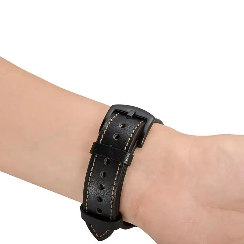 NORTH EDGE APACHE-46 용 22mm 가죽 스트랩 APACHE-46 용 팔찌 루프 교체 Smartwatch 액세서리 통기성 시계 밴드