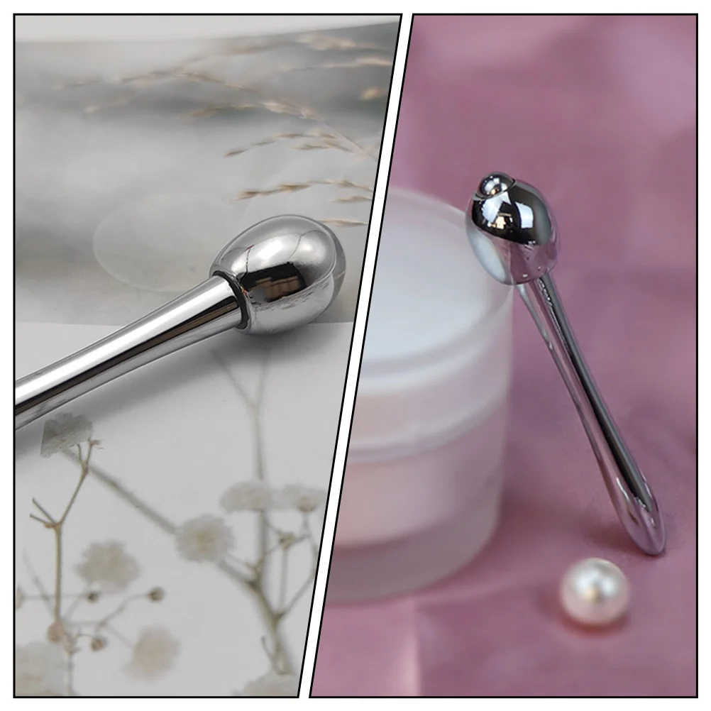 

1pc Cream Stick Silver Massaging Rod Skin Care Beauty Supplies Portable Easy Clean Eye Cream Bar Under Eye Puffiness Solution