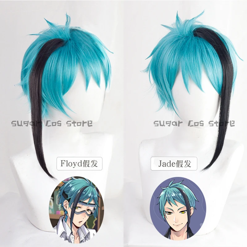 

Аниме Twisted Wonderland Floyd Jade, парик для косплея, термостойкое волокно, синтетические волосы, игра на Хэллоуин, ролевая игра, костюм для вечеринки, реквизит