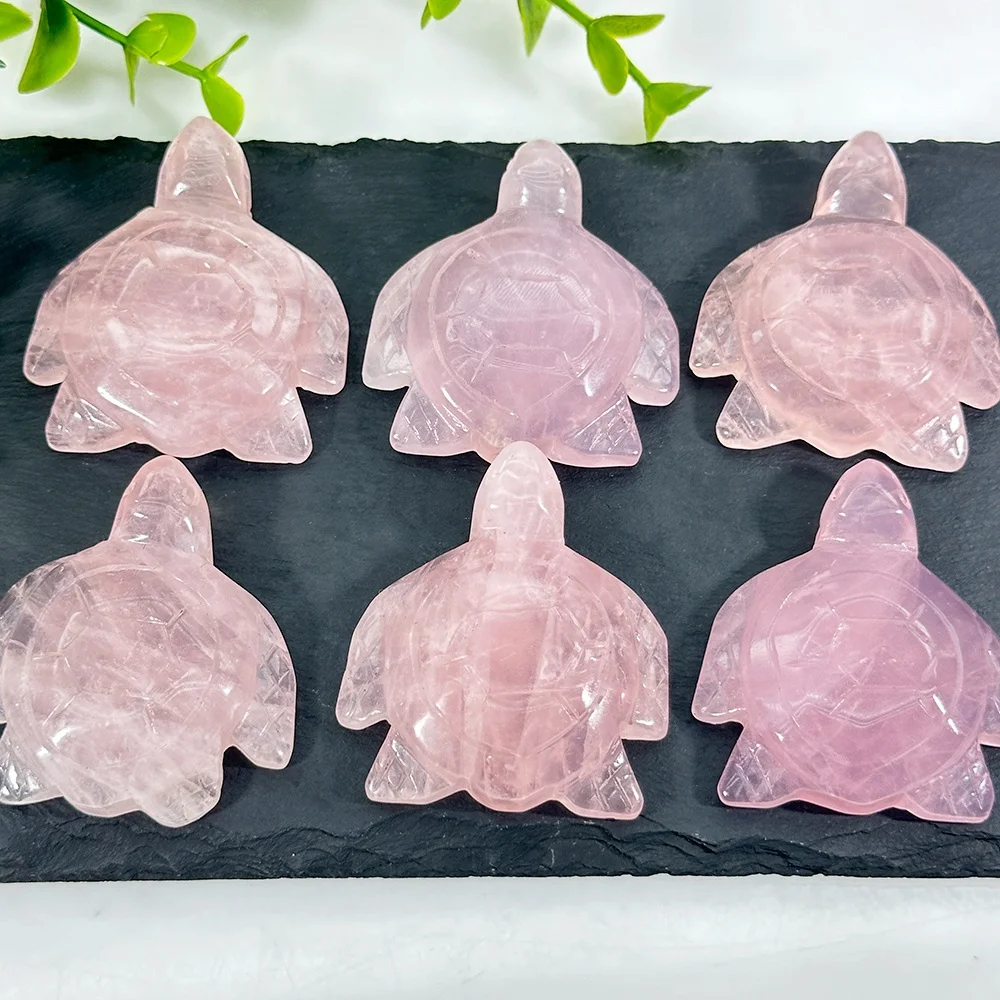Wholesale Handmade Quartz Stone Carving Mixed Crystal Sea Turtle Dream Amethyst Sea Turtle Statue Sale