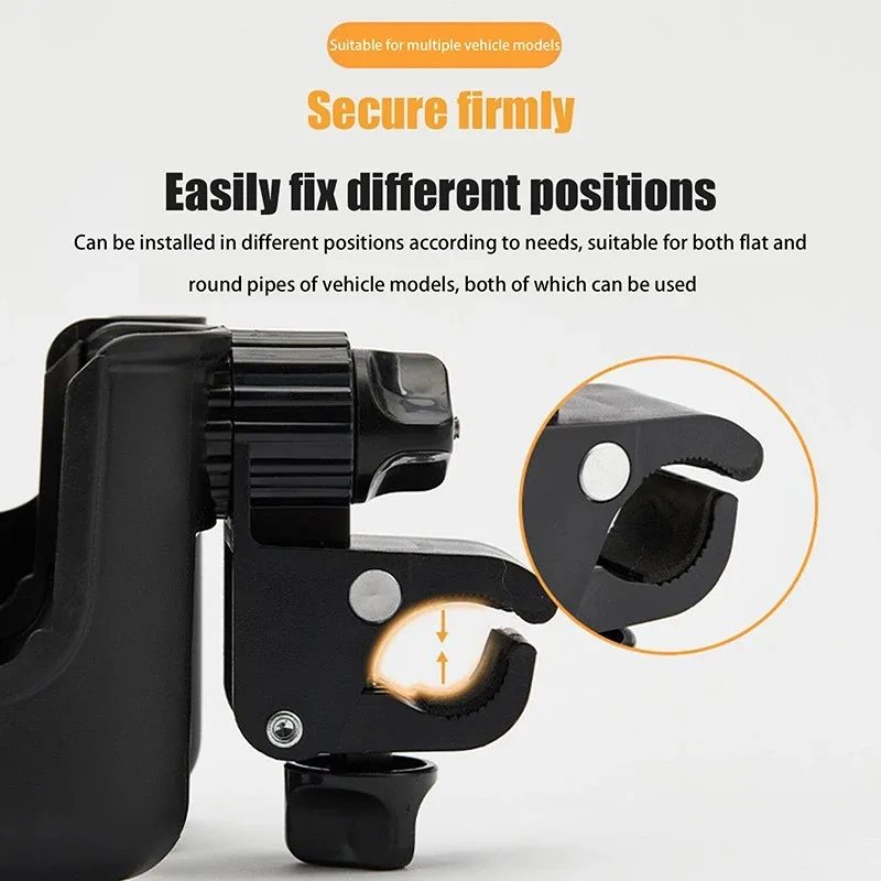 2-in-1 Universal Stroller Water Cup Holder with Phone Holder Drink Coffee Bottle Holder for Bike Wheelchair Stroller Accessories view 3