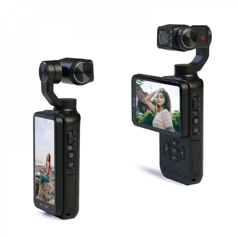 Compact Pocket‑Sized 4K UHD Action Camera, Built‑in 3‑Axis Gimbal, IR Infrared Night Vision, Portable Handheld Digital Camera