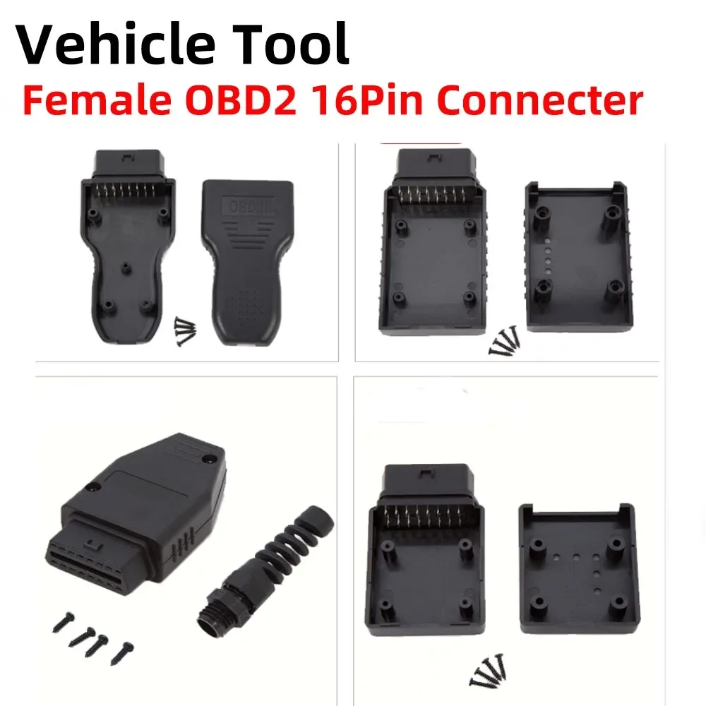 

OBD2 16Pin Welding Female Connector J1962F Car Diagnostic Interface 16 Pin Plug Modification OBD Plug OBDII Shell Assembly Type