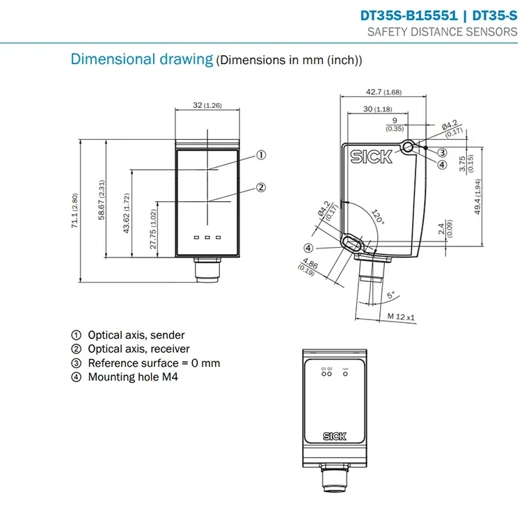 Quality product SICK sensor DT35S-B15551 Visible red light  distance sensor