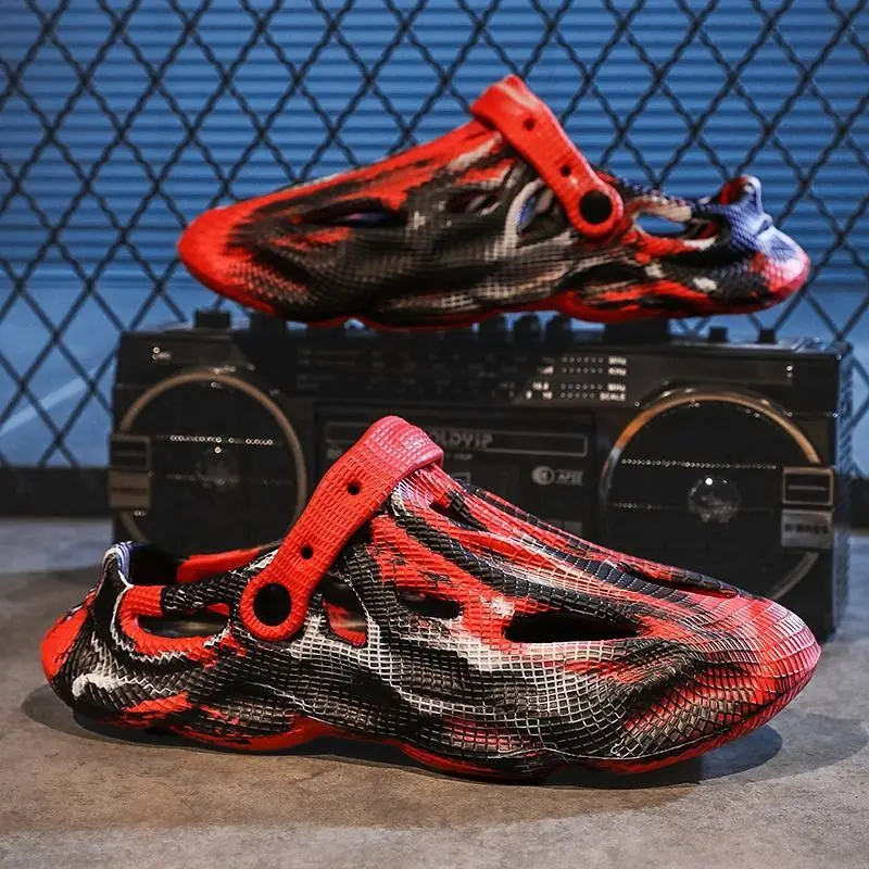 

Мужские летние уличные сандалии-слайды 2026 года с закрытым носком, нескользящие, устойчивые к запаху, ультрамягкие, для пляжа