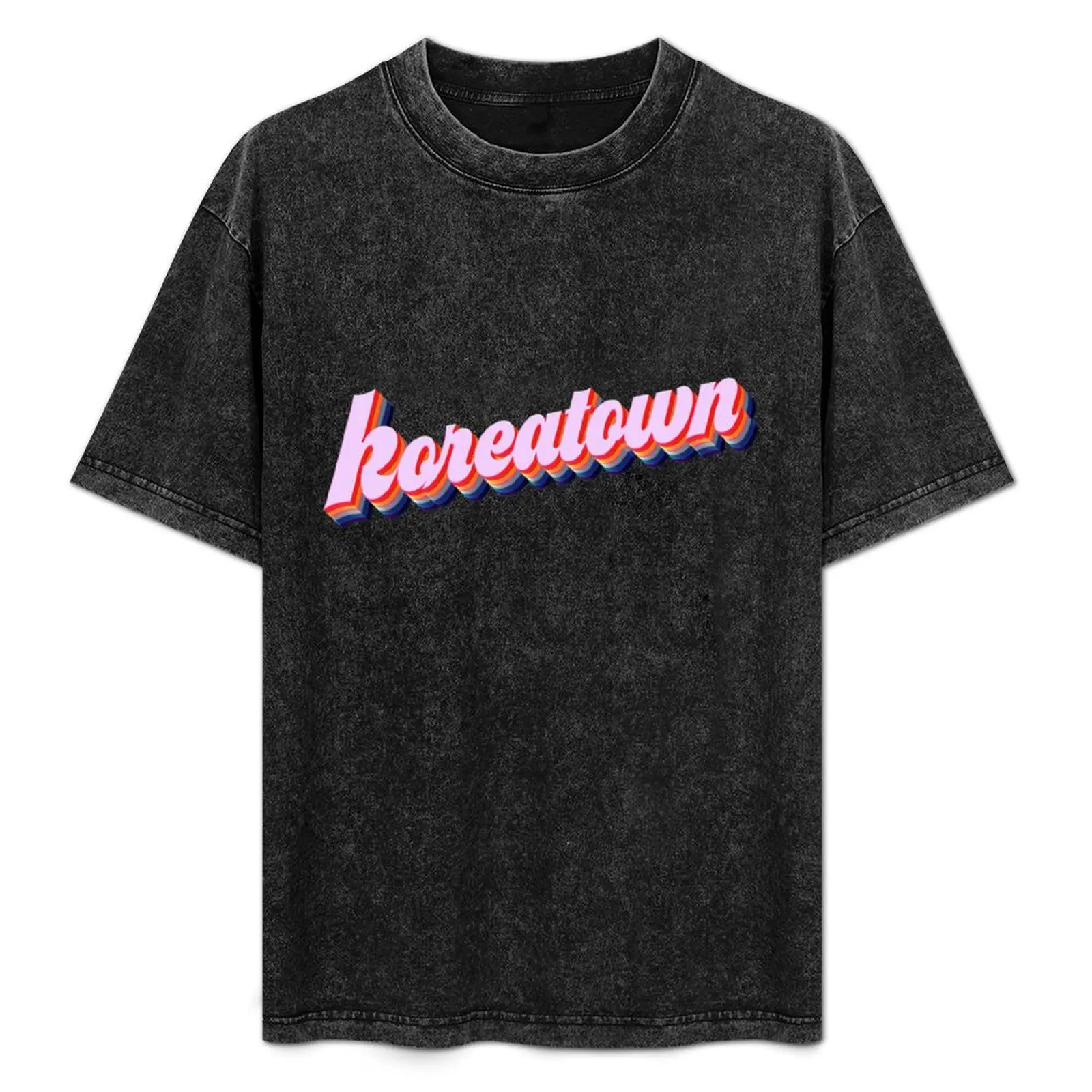 Koreatown Vintage T-Shirt baggy shirts anime clothes tee shirts for men