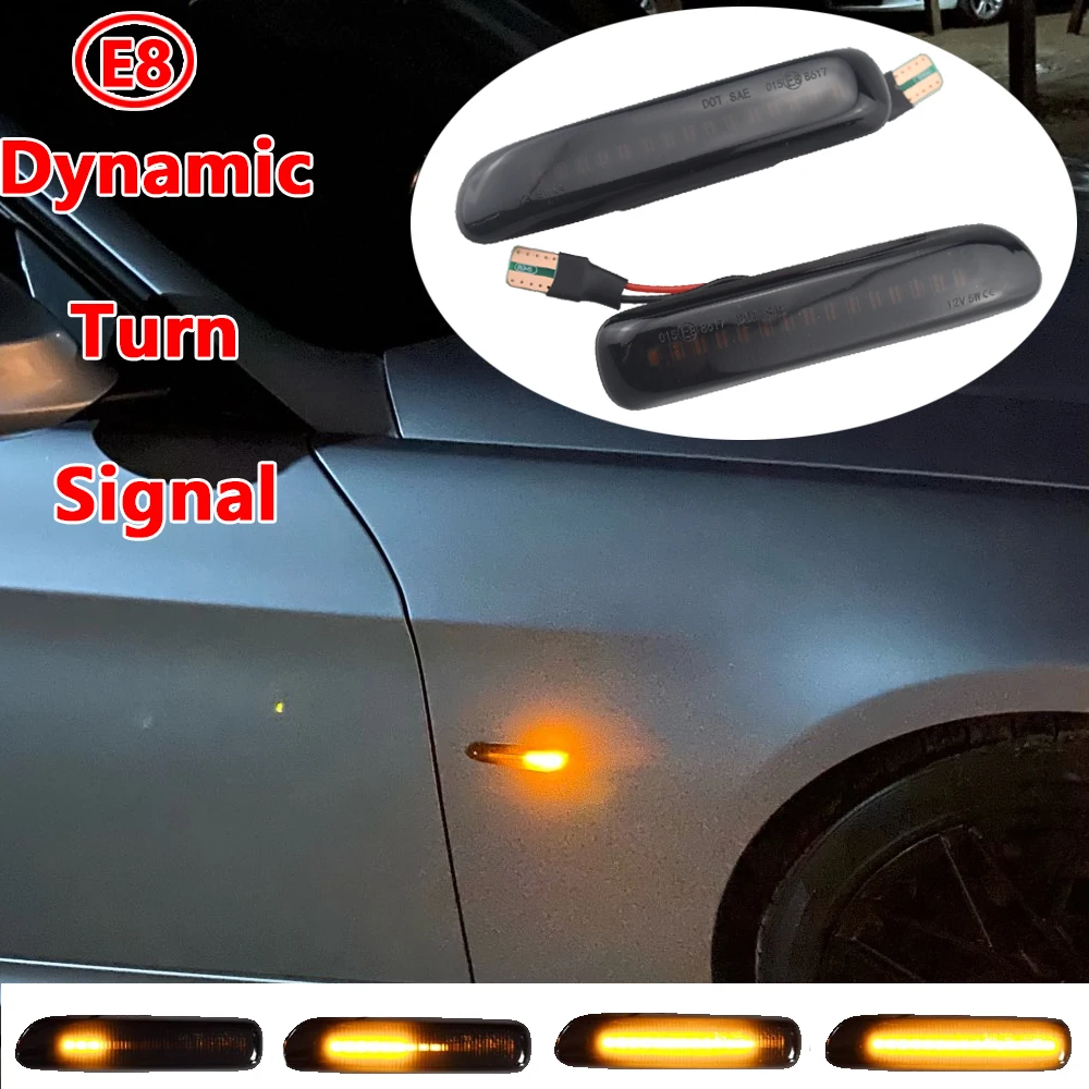 Sequential Flashing LED Turn Signal Side Marker Light For BMW 3 Series E46 Sedan Coupe Wagon Convertible 1997-2001