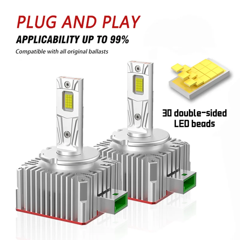 

2шт D1S D3S D8S Светодиодные автомобильные фары HID Лампы 35W D2S D4S Led D2R D4R D5S Лампа Canbus Без ошибок Авто Свет Холодный Белый 6000K