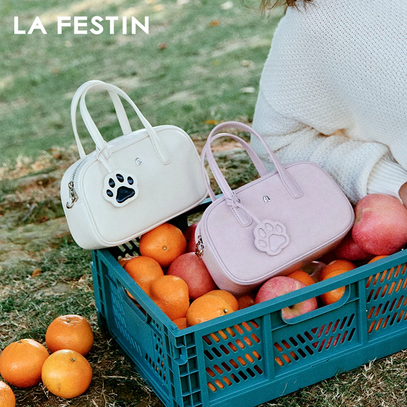 

LA FESTIN Original Handbag Women Bag New Shoulder Bag with Cat Claw Pendant Fashion Suede Bag Ladies Brand Bag Cross body Bag