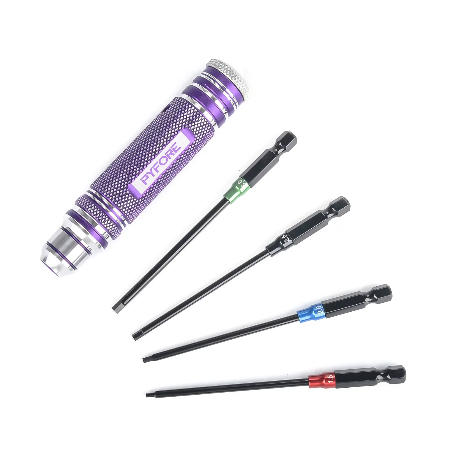 PYFORE RC Tool Hex Screwdriver Set Heavy-Duty Handle 1.0/2.0/2.5/3.0 mm Hex Driver Wrench