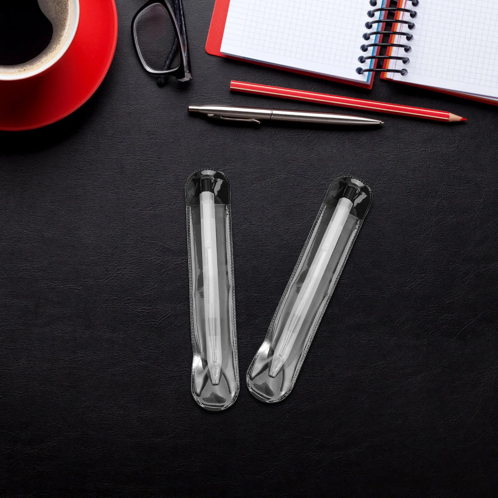 

50Pcs Pen Pouches Premium Material Stylish Design Easy Install Adjustable Sleeve for Pens Pencils Supplies Pen Bag